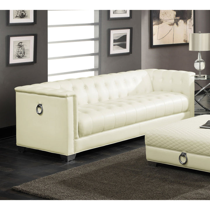 Agnuni 87" Faux Leather Tuxedo Arm Sofa Wildon Home®