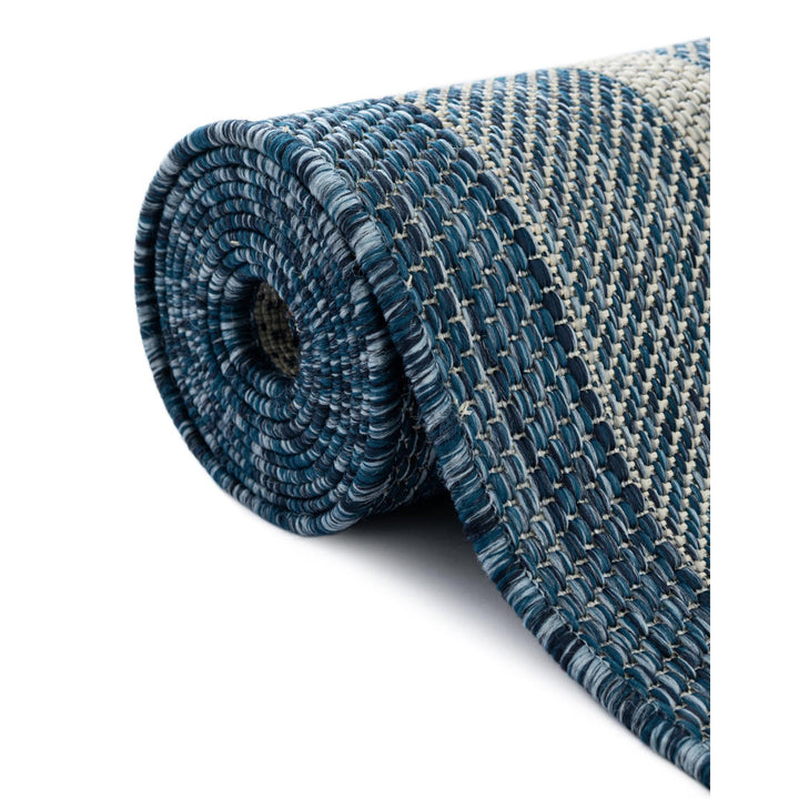 Swanee Blue Indoor / Outdoor Area Rug Arlmont & Co. Rug Size: Runner 2' x 8'