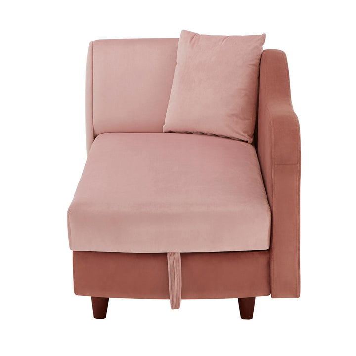 Gaven Armless Reclining Foam Chaise Lounge with Storage Mercury Row® Teen Upholstery Color: Dark Pink/Light Pink