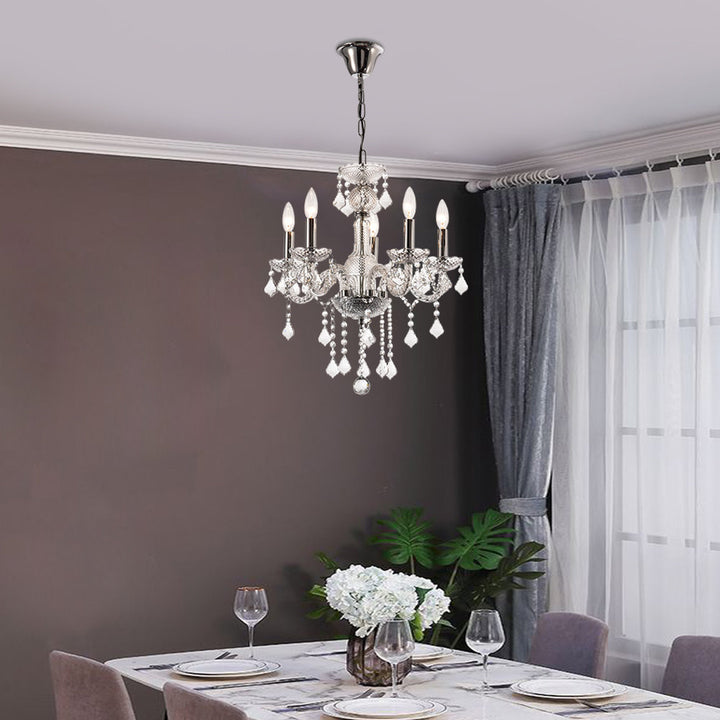 Petersburg 5 - Light Candle Style Classic Chandelier with Crystal Accents Willa Arlo™ Interiors