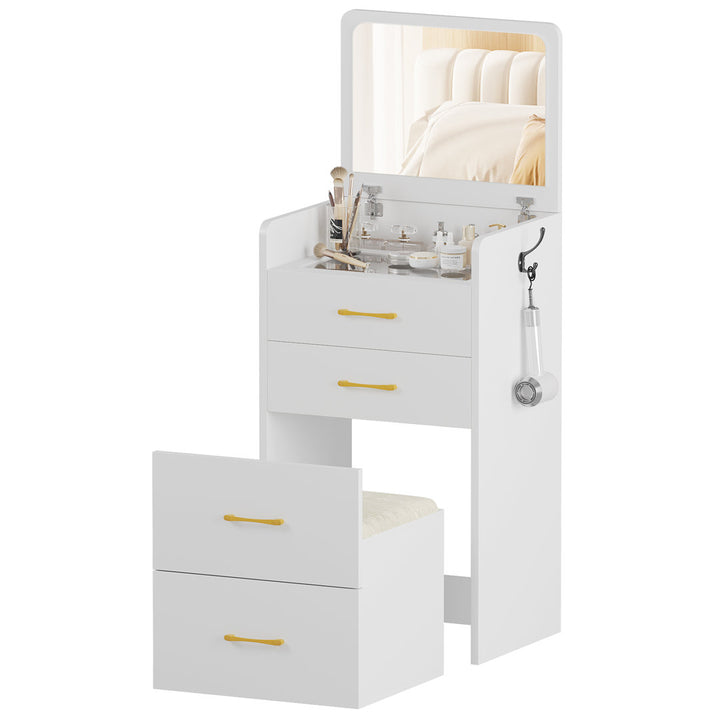 Alexius Vanity Ebern Designs Color: White