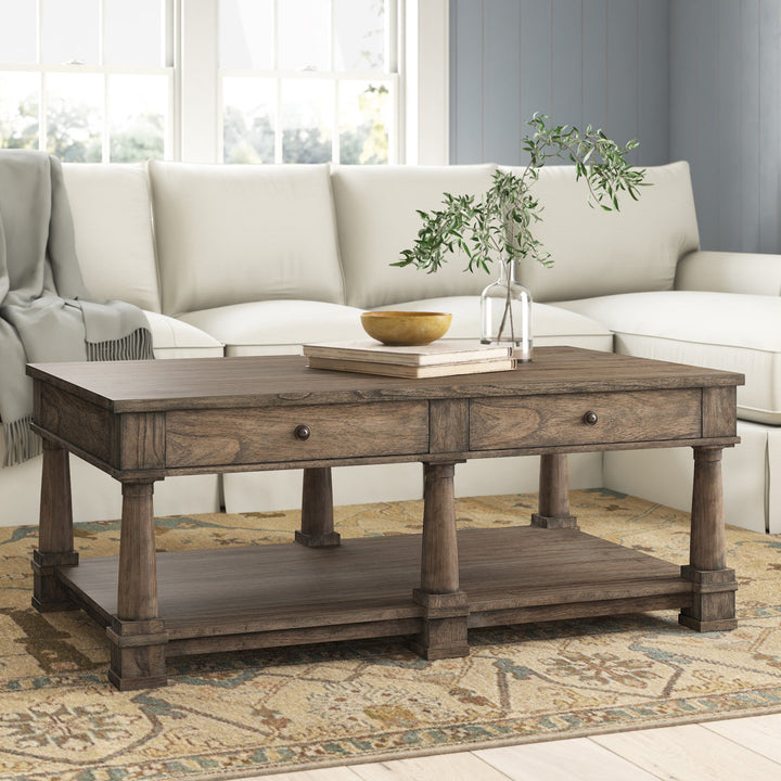 Stephens 4 Legs Coffee Table with Storage Birch Lane™