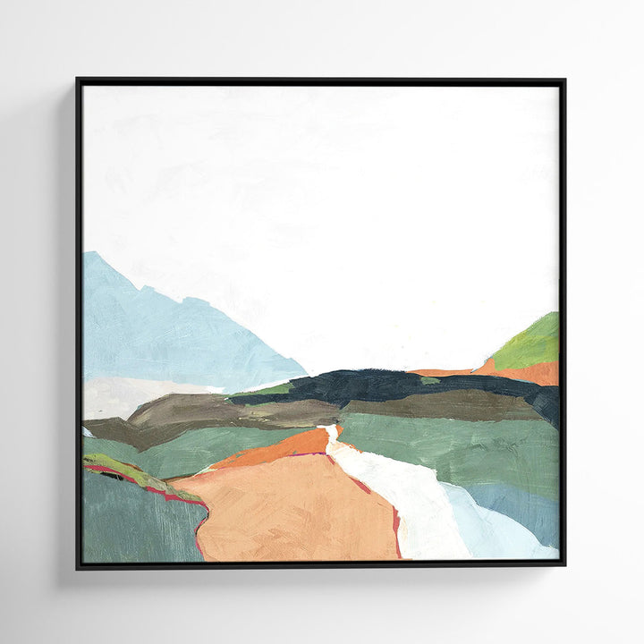 April Morning - Floater Frame Painting on Canvas Joss & Main Size: 37.5" H x 37.5" W x 2" D Format: Black