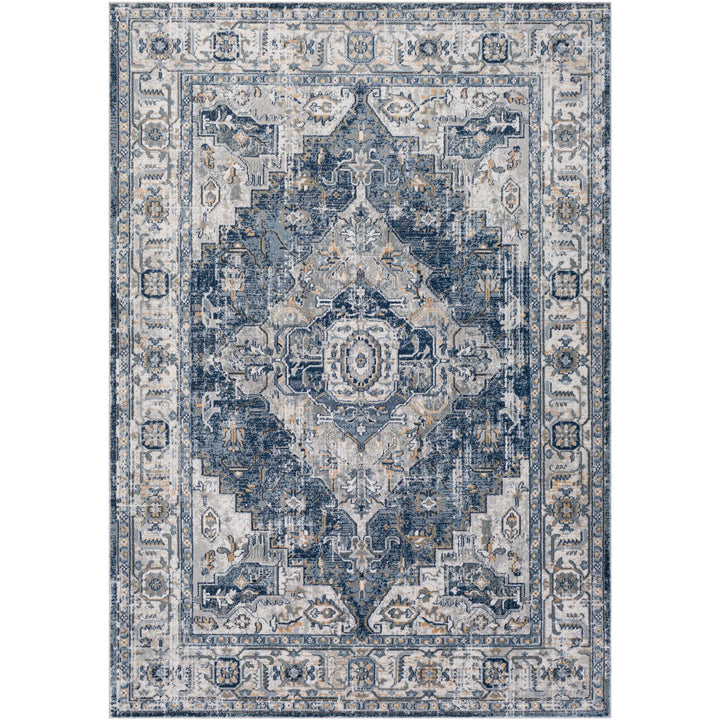 Doyon Oriental Gray/Blue Area Rug Langley Street® Rug Size: Rectangle 7'10" x 10'
