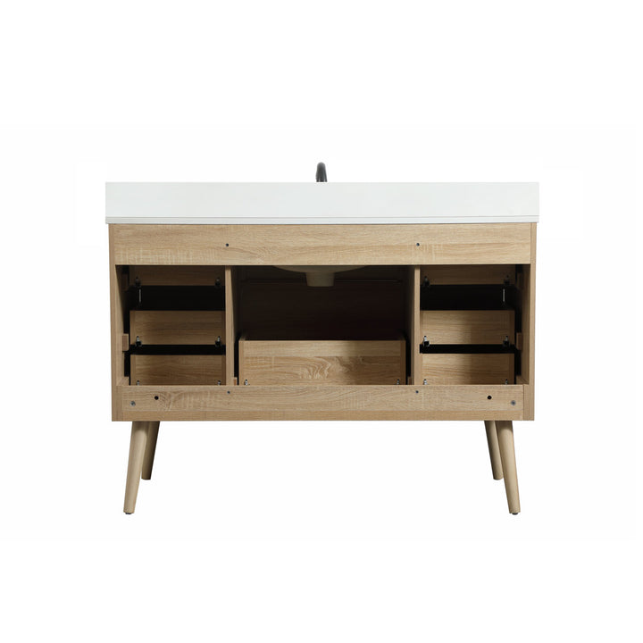 Burkley 48'' Single Bathroom Vanity Set Mercury Row® Base Finish: Mango Wood