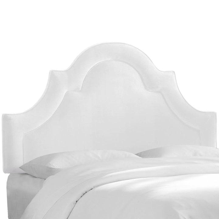McAfee Velvet Upholstered Panel Headboard Kelly Clarkson Home Size: Full Upholstery: Classic White Velvet
