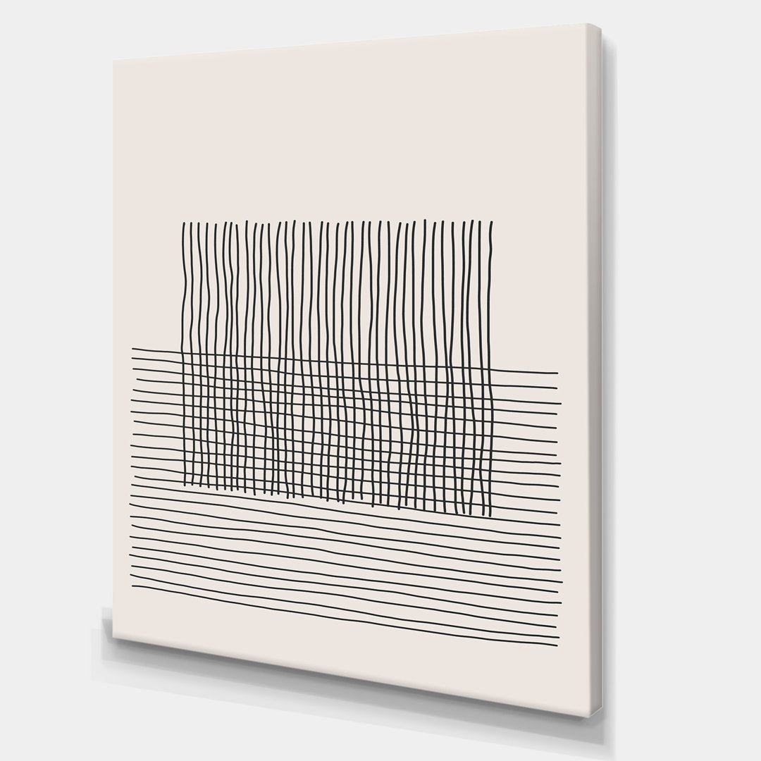 Minimal Geometric Lines and Squares V - Print East Urban Home Size: 46'' H x 36'' W x 1.5'' D