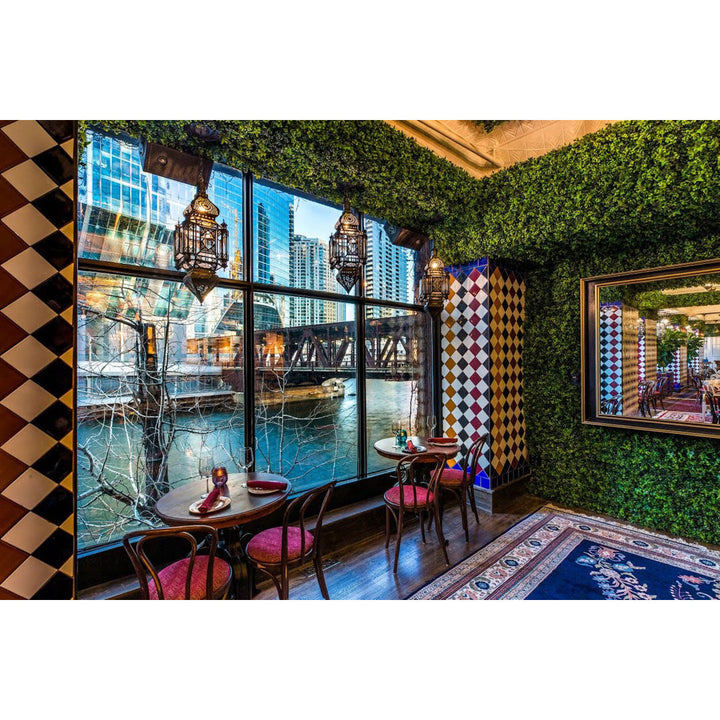 Artificial Green Foliage UV-protected for Outdoor Decor. (Set of 4) 19.68 in x 19.68 in panels (Set of 4) GreenSmart Dekor