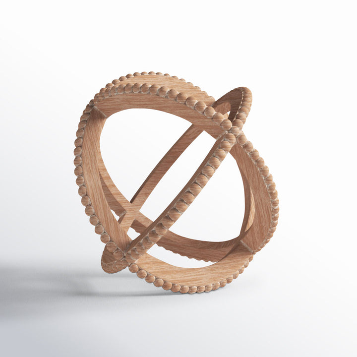 Delaney Decorative Ball Table Accent with Bead Trim Joss & Main Size: 10" H x 10" W x 10" D