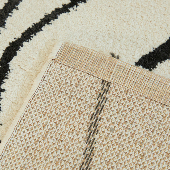 Goodrow Abstract Charcoal/White Area Rug Mercury Row® Rug Size: Rectangle 6'7" x 9'