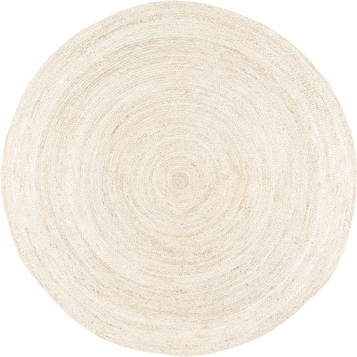 Cruise Handmade Braided Jute Area Rug in Off White Highland Dunes Rug Size: Round 6'