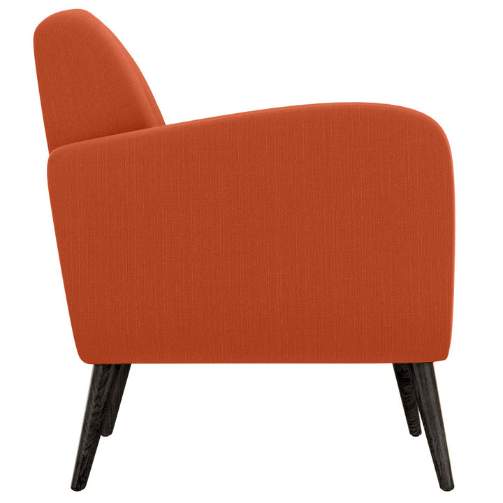 Caleena 29.5" Wide Tufted Armchair Wade Logan® Fabric: Orange Polyester