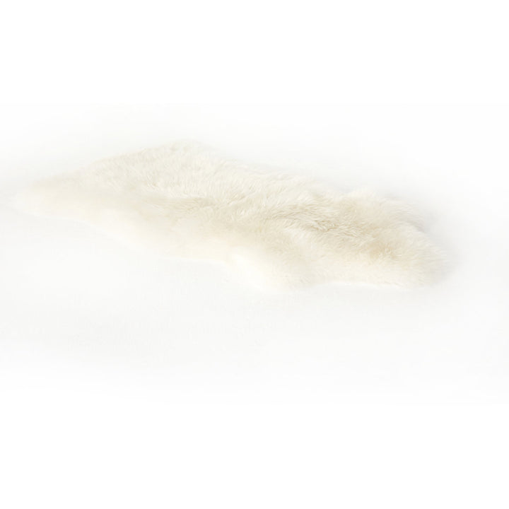 Lalo Handmade Sheepskin Cream Throw Four Hands