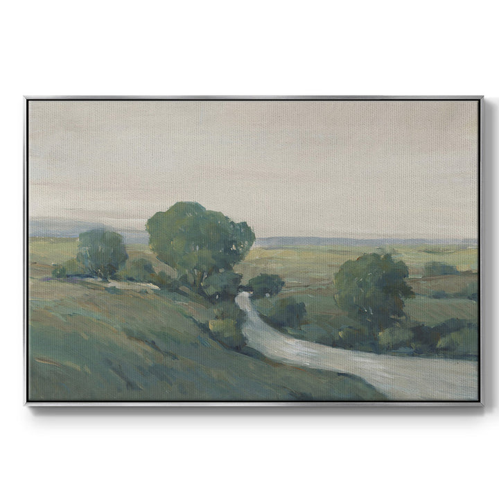 Running Creek I Premium Framed Canvas- Ready To Hang Red Barrel Studio® Size: 25" H x 37" W x 2" D Format: Silver Floater Framed Canvas