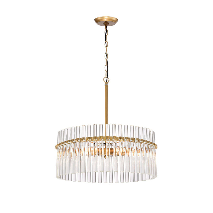 Kaan 5 - Light 20.2" Brushed Brass Candle Style Crystal Drum Chandelier Willa Arlo™ Interiors