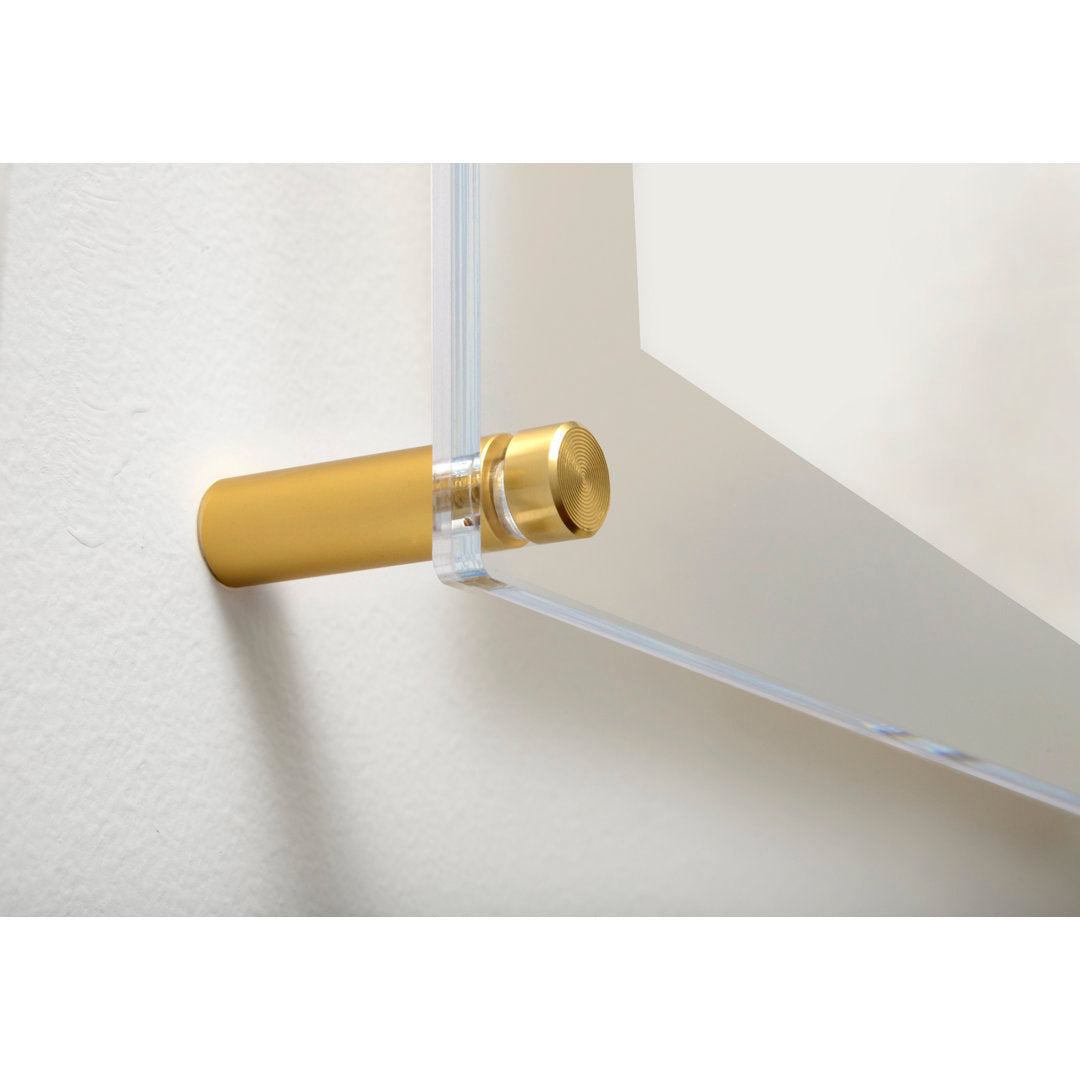 Clear UV-Grade Acrylic Modern Floating Picture Frame - Gold Wexel Art Photo Size: 11" x 14"