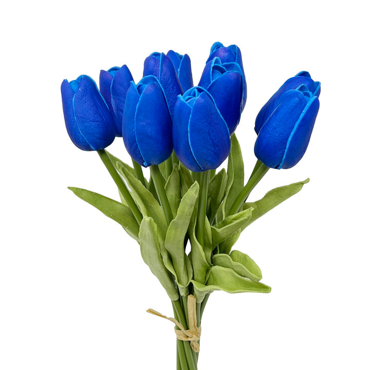 Real Touch Tulip Floral Arrangement Primrue Flower Color: Blue