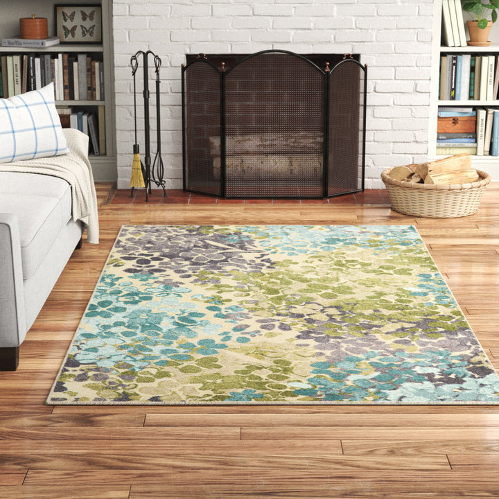 SantaCruz Blue/Green Traditional Floral Area Rug Andover Mills™ Rug Size: Rectangle 4' x 6'