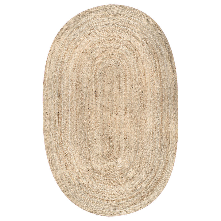 Natural Jute Area Rug Breakwater Bay Rug Size: Oval 5' x 8'