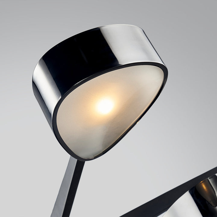 Sandiso 6 - Light Sputnik Modern Linear Chandelier Corrigan Studio® Finish: Carbide Black/Black Chrome