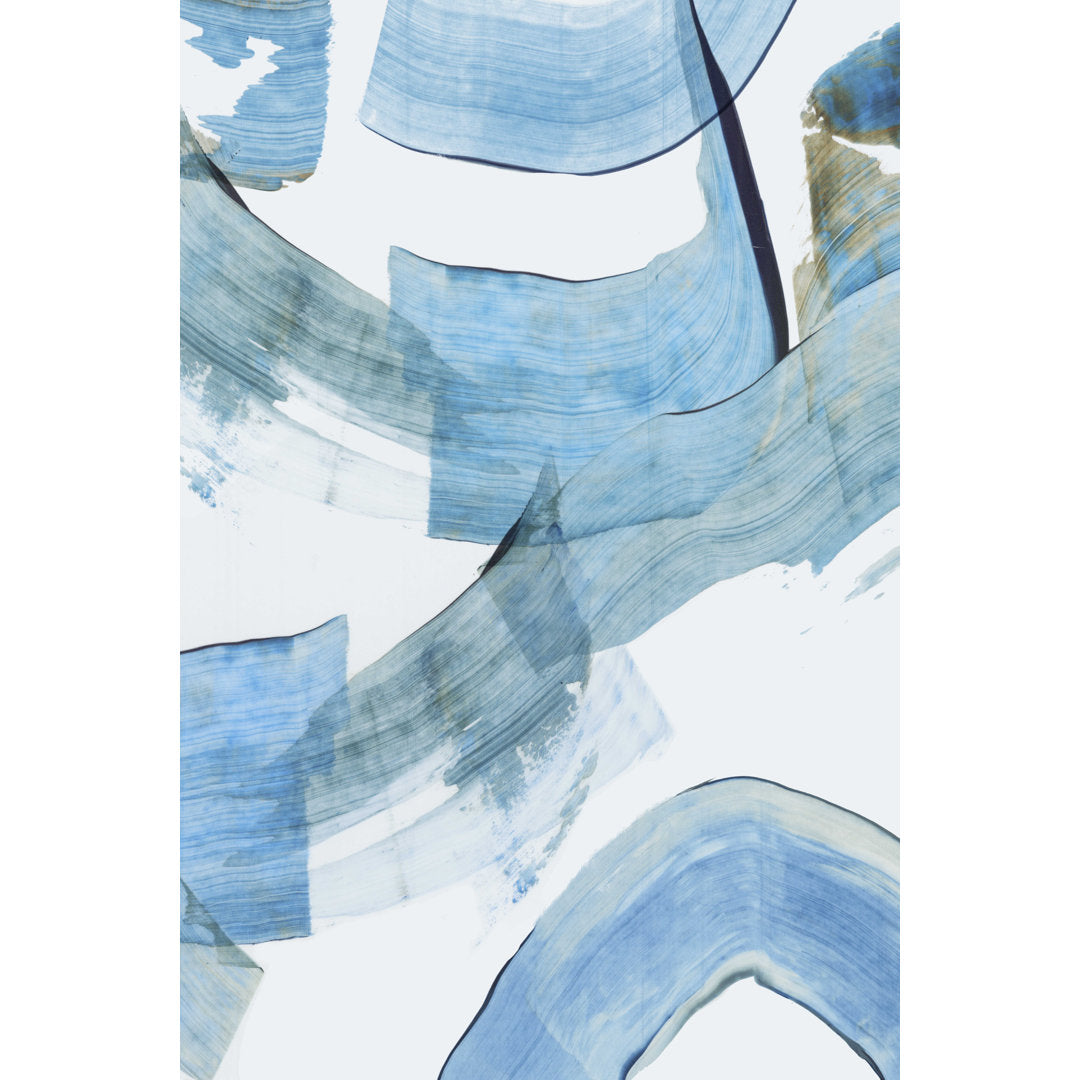 Ivanbrook Blue Stroke II by - Wrapped Canvas Print Wrought Studio™ Size: 18" H x 12" W