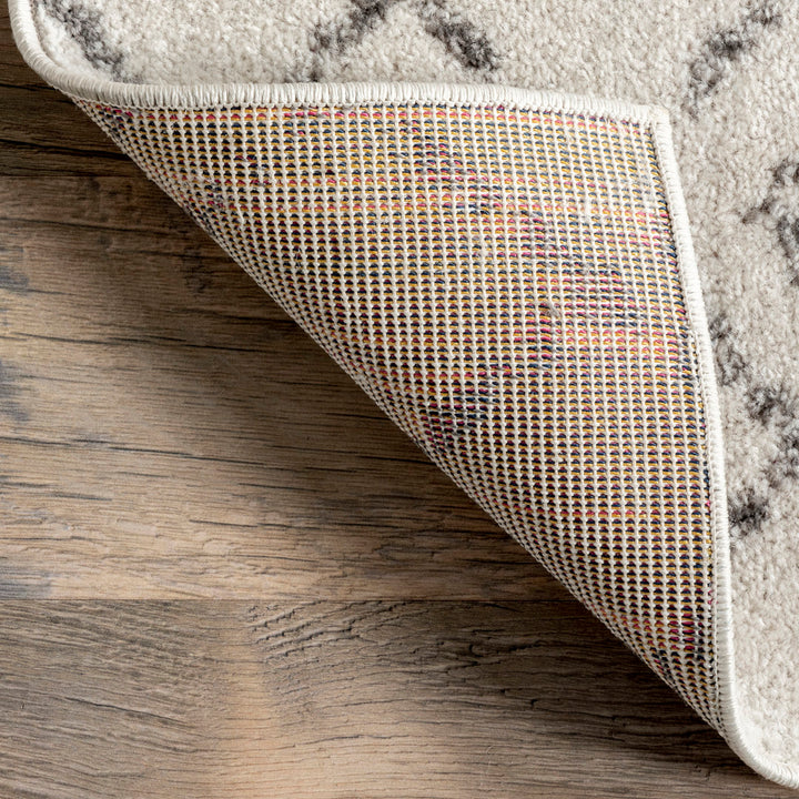 Giannini Geometric Moroccan Area Rug in Gray/ Off White Union Rustic Rug Size: Rectangle 3' x 5'