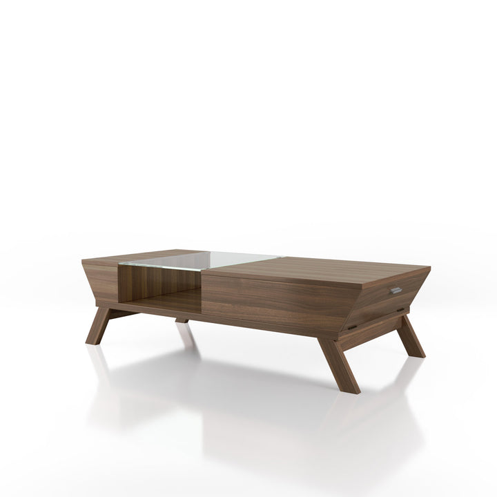 Soto 4 Legs Coffee Table with Storage Mercury Row® Color: Walnut