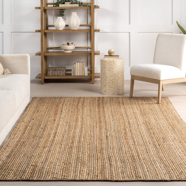 Natural Jute Area Rug Breakwater Bay Rug Size: Rectangle 9' x 12'