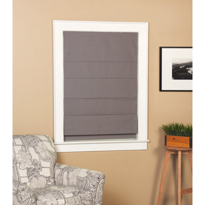 Kristers Kilby Blackout Roman Shade Red Barrel Studio® Length: 63"L, Width: 38"W, Finish: Stone Gray