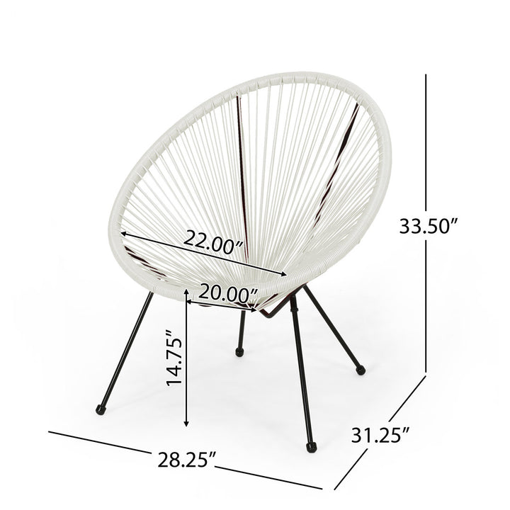 Outdoor Hammock Weave Patio Chair (Set of 2) AllModern Color: White