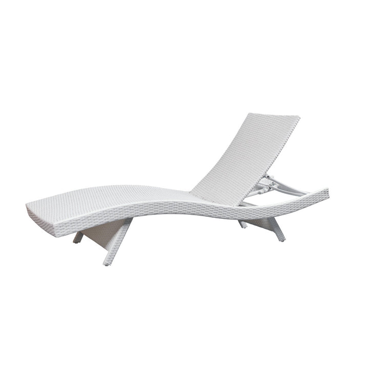 Mirabel 79'' Long Reclining Single Chaise (Set of 2) Etta Avenue™ Color: White