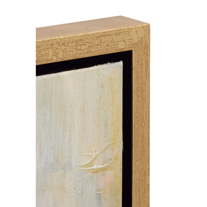 Gold Canvas Abstract Framed Wall Art with Gold Frame Orren Ellis