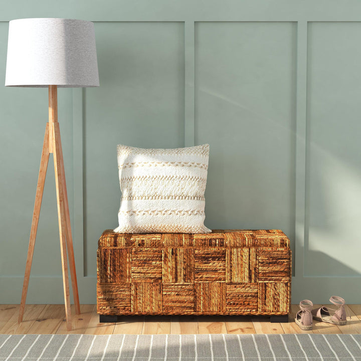 Castiel Wicker Flip Top Storage Bench Sand & Stable™
