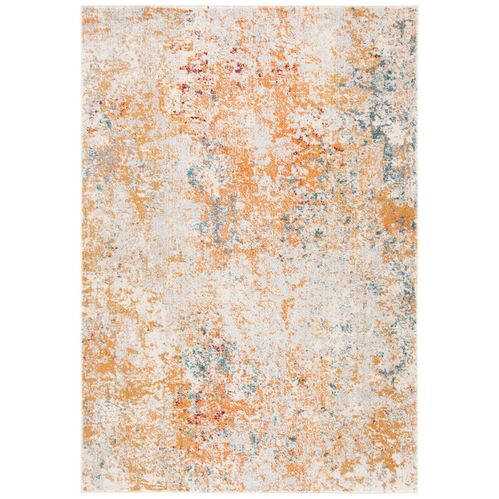 Besfort Abstract Ivory/Orange Area Rug Wade Logan® Rug Size: Rectangle 2'2" x 4'