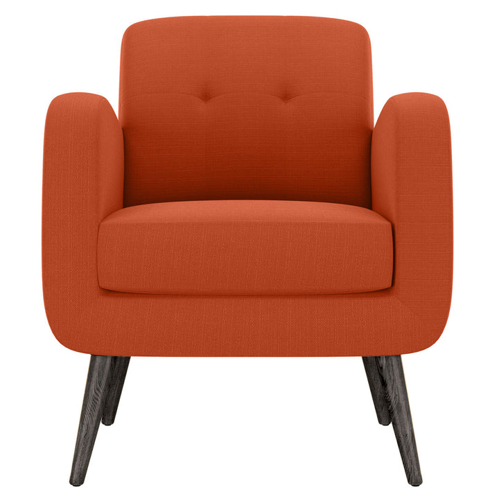 Caleena 29.5" Wide Tufted Armchair Wade Logan® Fabric: Orange Polyester