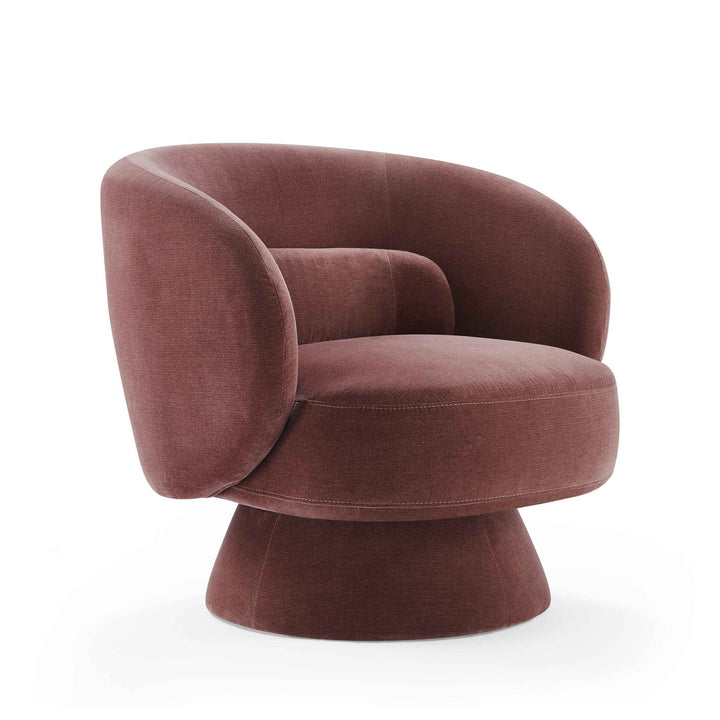 Saboor MINIMORE Modern Style Swivel Accent Chair Orren Ellis Fabric: Lavender Rayon