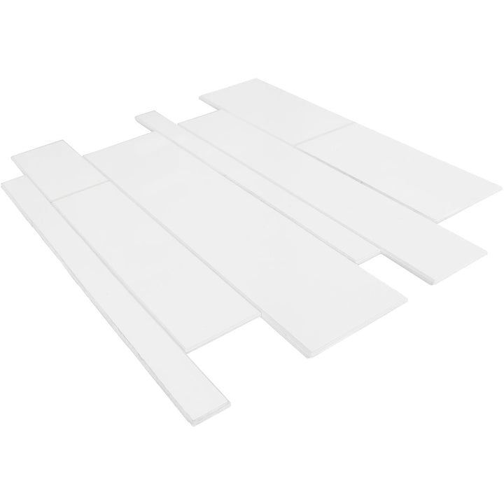 Easy Luxe 12" x 12" Stone Composite Peel & Stick Mosaic Tile (0.96 Sq. Ft. / Sheet) Bond Tile Color: White