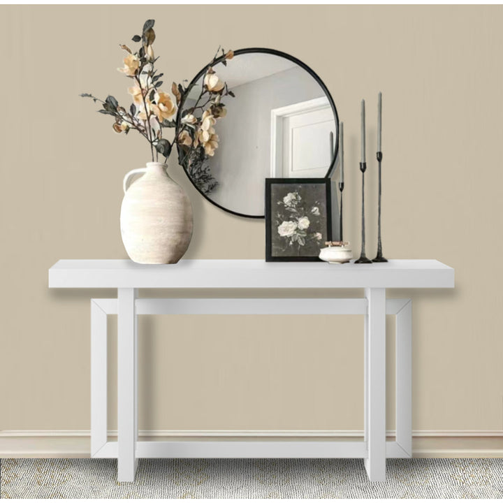 Thedrick 59" Extra Long Entryway Table Console Table 17 Stories Color: White