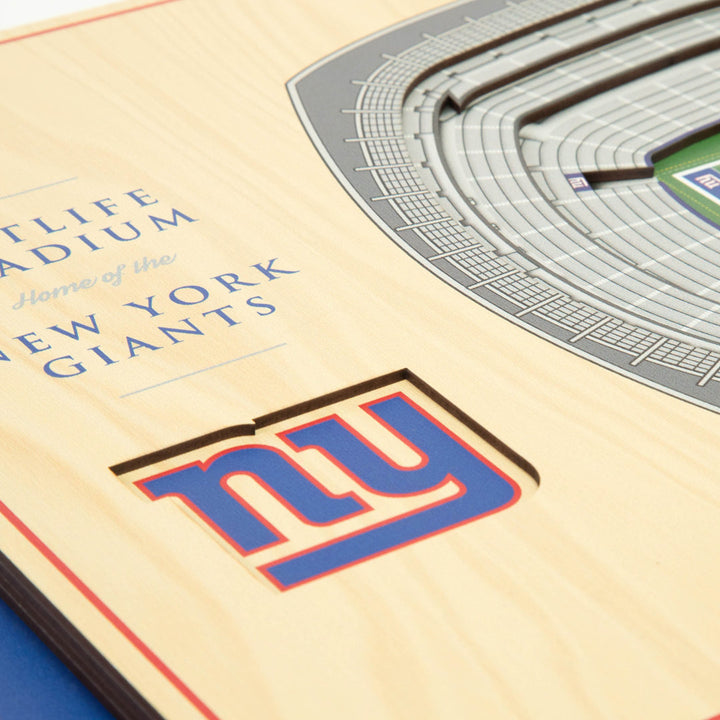 NFL 5-Layer Stadiumview Wall Art YouTheFan Color: Teal NFL Team: New York Giants