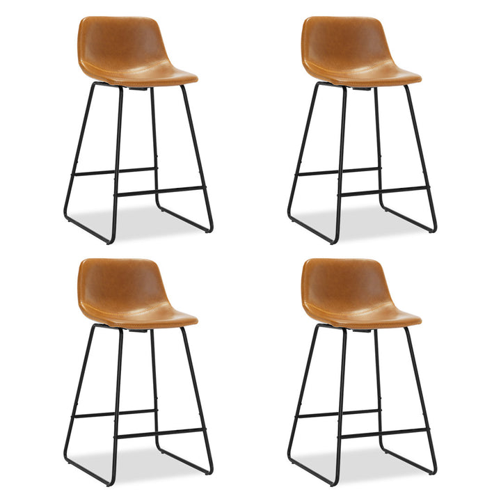 Hambrook Bar & Counter Stool (Set of 4) Trent Austin Design® Upholstery: Whiskey Brown, Seat Height: Counter Stool (24" Seat Height)