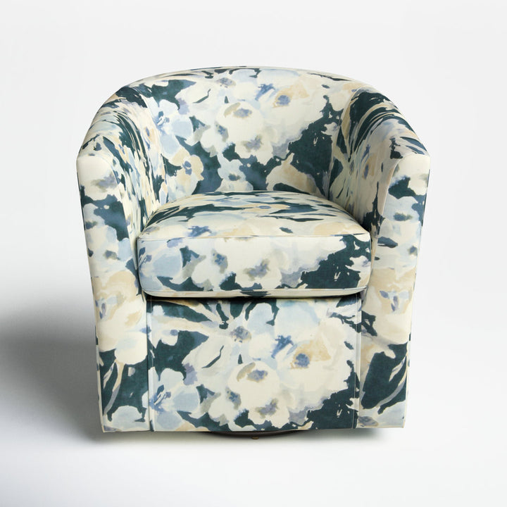Hansell 31" Swivel Barrel Chair Andover Mills™ Fabric OR Leather Type: Rhiannon Polyester Blend