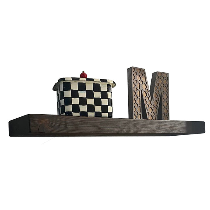 Eneas Pine Solid Wood Floating Shelf Millwood Pines Size: 2" H x 36" W x 6" D Finish: Mocha