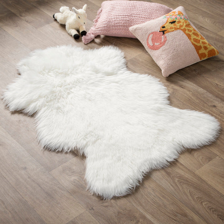 Polar Bear Pelt White Area Rug Mercer41 Rug Size: Novelty 3'3" x 4'7"