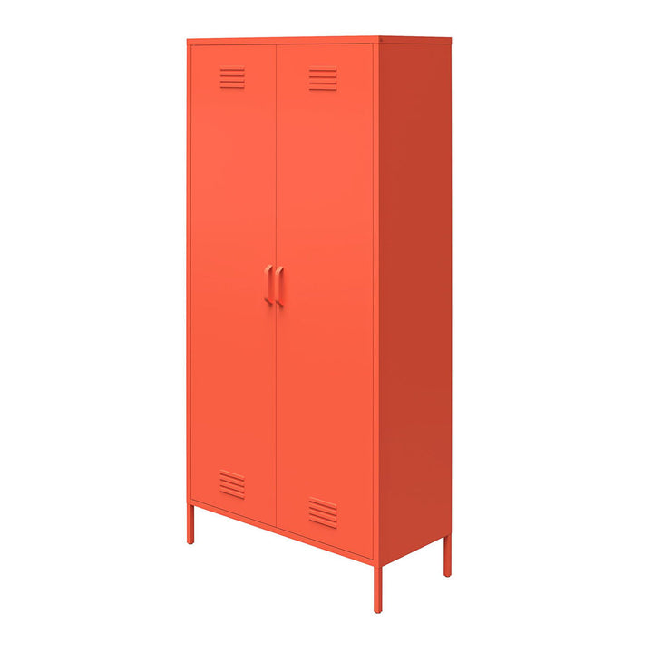 Cache 2 Door Tall Metal Locker Style Storage Cabinet Novogratz Finish: Orange