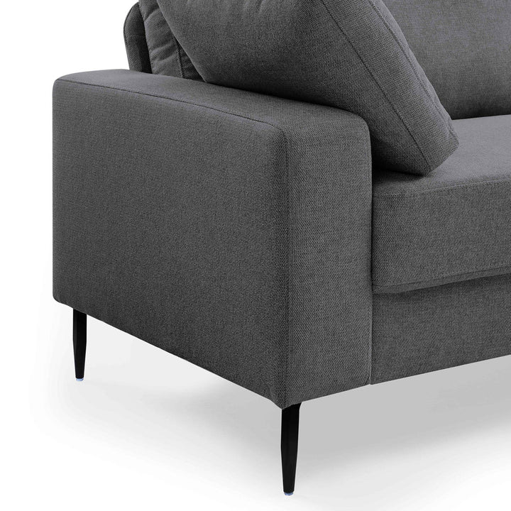Jeses MINIMORE Modern Style Etta 84.3" Mid-Century Modern Design Sofa Corrigan Studio® Fabric: Dark Gray Linen Blend