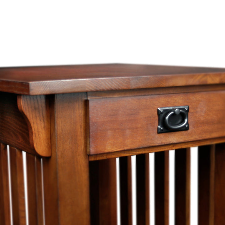 Mission Solid Wood End Table in Medium Oak Loon Peak®