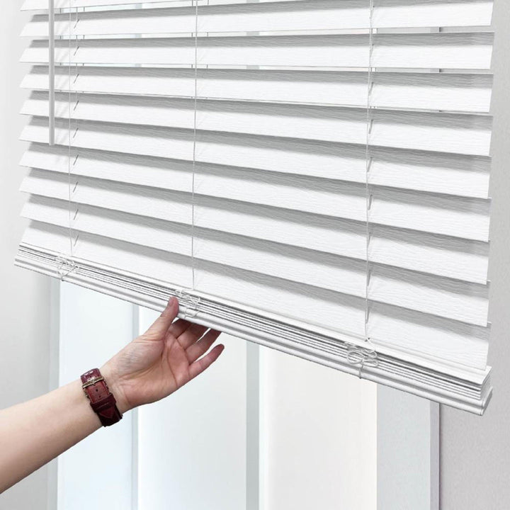 2 inch Room Darkening, Cordless Faux Wood Horizontal/Venetian Blind DEZFURNISHINGS Length & Width: 55"W x 48"L