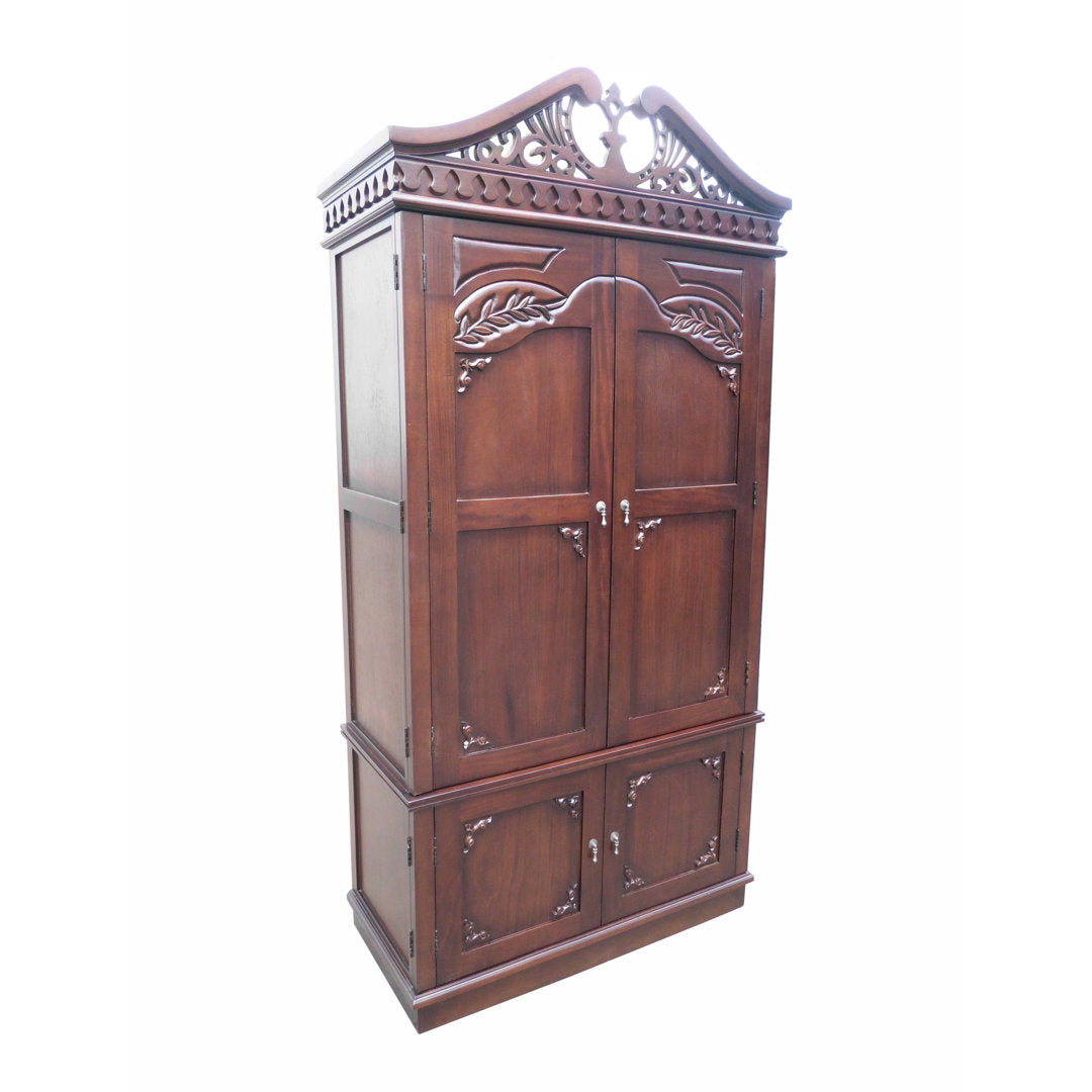 Brianna Carved Top Armoire Fleur De Lis Living