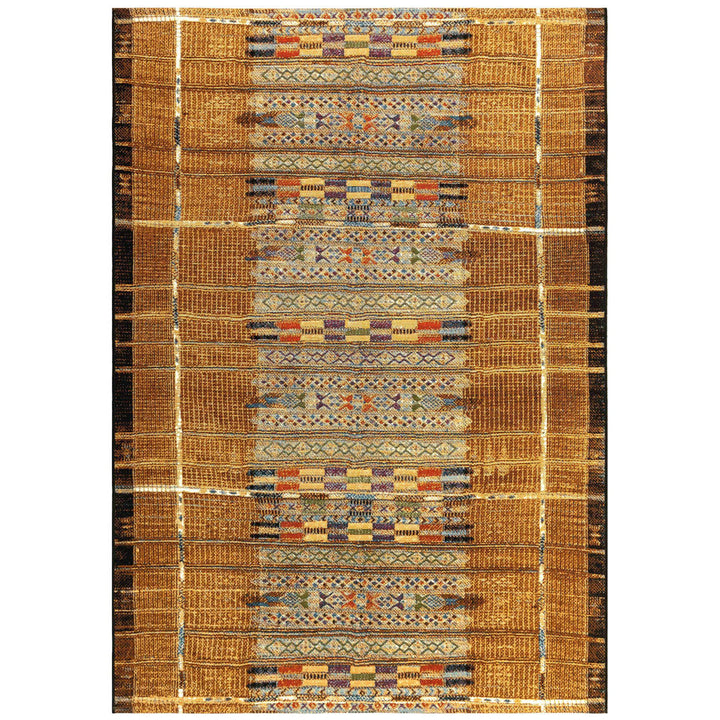 Augustus Southwestern Flatweave Gold Indoor/Outdoor Area Rug Mistana™ Rug Size: Rectangle 7'10" x 9'10"