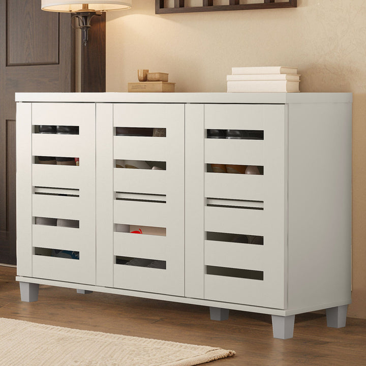 Lismore 16 Pair Shoe Storage Cabinet Steelside™ Finish: Ivory